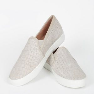 Joie Kidmore Leather Loafer Crocodile Grey Cream